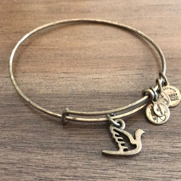 Alex + Ani Dove Gold Bangle Bracelet - Picture 1 of 1